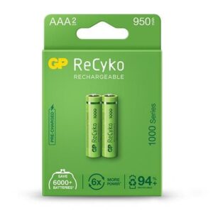 Set acumulatori R3 AAA NiMH 950mAh 2buc GP ReCkyo GP100AAAHCE-2EB2