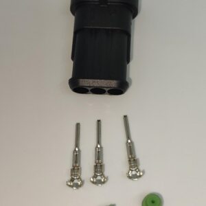 Set conector cablu Superseal 1.5 tata mufa 3 pin 3 pini inclusi + 3 garnituri incluse IP67 TE Connectivity 282105-1-SET-M