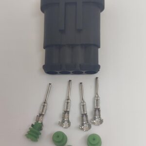 Set conector cablu Superseal 1.5 tata mufa 4 pin 4 pini inclusi + 4 garnituri incluse IP67 TE Connectivity 282106-1-SET-M