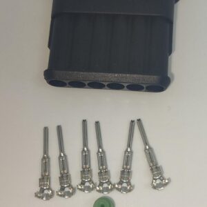 Set conector cablu Superseal 1.5 tata mufa 6 pin 6 pini inclusi + 6 garnituri incluse IP67 TE Connectivity 282108-1-SET-M