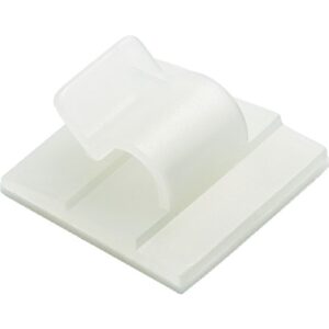 Set suporti cu adeziv cabluri mici 19x10mm alb 100buc GAN.2MT.401 SapiSelco Italy