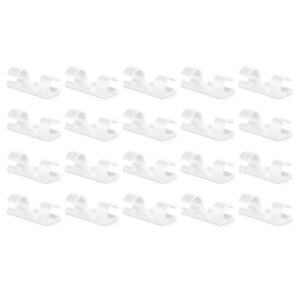 Set suporturi de cablu 20buc alb autoadezive MK5535 deleyCON