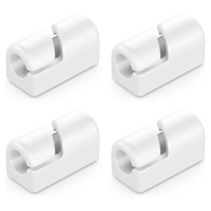 Set suporturi de cablu 4buc alb autoadezive MK5554 deleyCON