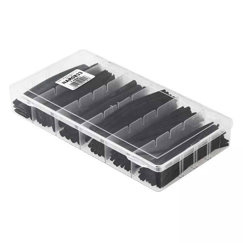 Set tuburi termocontractabile negre 100buc 100mm 1.5mm 2.5mm 4mm 6mm 10mm 13mm