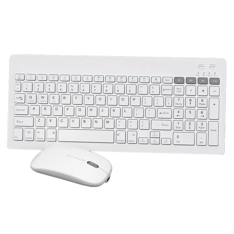 Set Wireless OMEGA OKM2658W tastatura ultra-subtire si mouse ultra-usor elegant alb