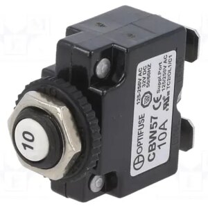 Siguranta termica 10A OPTIFUSE CBW57-PB-10A-5X Imax. 1kA 32VDC/50VDC/125V/250V