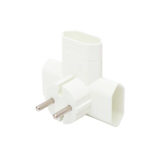 Soclu EURO x3 distribuitor T alb montare incastrata Home TPF3E