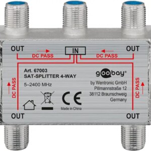 Spliter 4 cai semnal TV satelit 2500Mhz Goobay