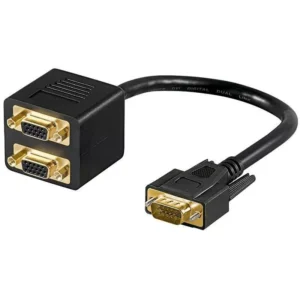 Splitter VGA la 2x VGA mama aurit Goobay
