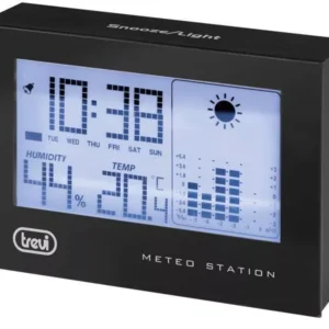 Statie meteo cu ceas negru Trevi
