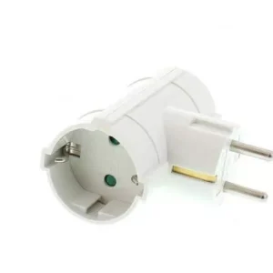 Stecher dublu cu contact protectie 2x SCHUKO laterale Well