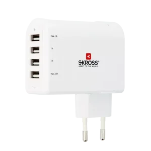 Stecher Skross EU cu 4 porturi USB alb 3x 1A 1x 2.4A