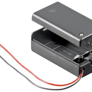Suport baterie 9V cu Intrerupator si Capete de cablu libere Rezistent la apa 48171 Goobay