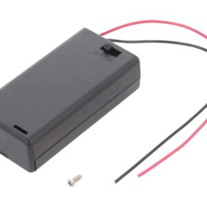 Suport baterii 2x AA R6 cu cabluri si comutator COMF SBH-321-3AS