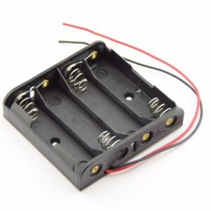 Suport baterii 4x AA cu fire terminale BAT.H.AAX4