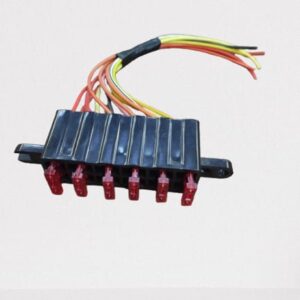 Suport siguranta auto medie 20mm cutie /bloc pentru 6 sigurante 10A /incluse /cu fir