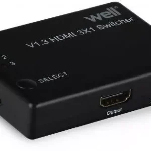 Switch HDMI 3 intrari FullHD V1.3 cu telecomanda Well