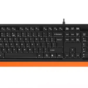 Tastatura cu fir A4Tech FK10 104 taste USB portocaliu