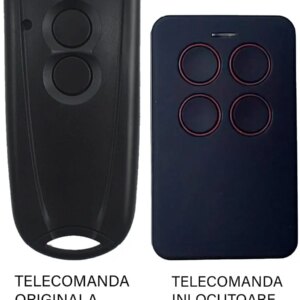 Telecomanda inlocuitoare poarta garaj 2 butoane cod saritor frecventa 433.92MHz EcoStar Rsc2 compatibila cu originalul (812)