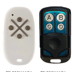 Telecomanda inlocuitoare poarta garaj de 2 si 4 canale cod fix 433.92MHz Roger M80 compatibila cu originalul (846)