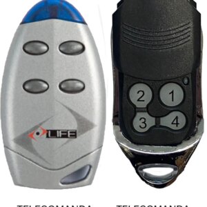 Telecomanda inlocuitoare poarta garaj Life VIP/ VIP4 cu 4 canale/ frecventa 433.92MHz/ Rolling Code (828)