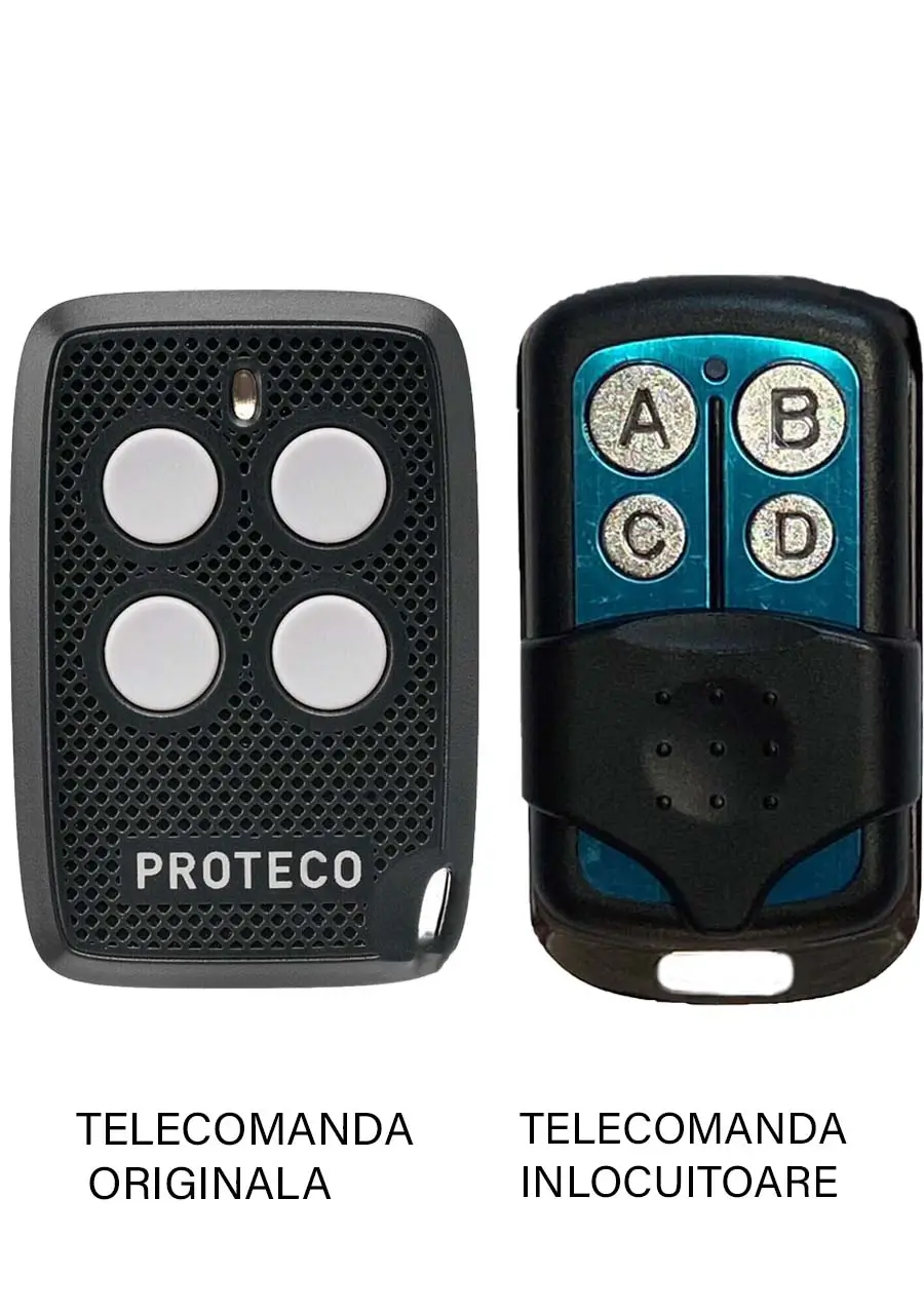 Telecomanda inlocuitoare poarta garaj Proteco ANGIE 4 de doua si patru canale/ cod fix/ 433.92MHz (843)
