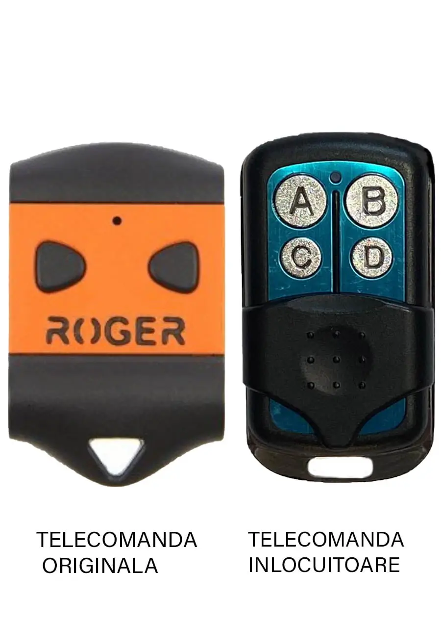 Telecomanda inlocuitoare poarta garaj Roger H80/TX22 de doua si patru canale/ cod fix/ 433.92MHz (847)