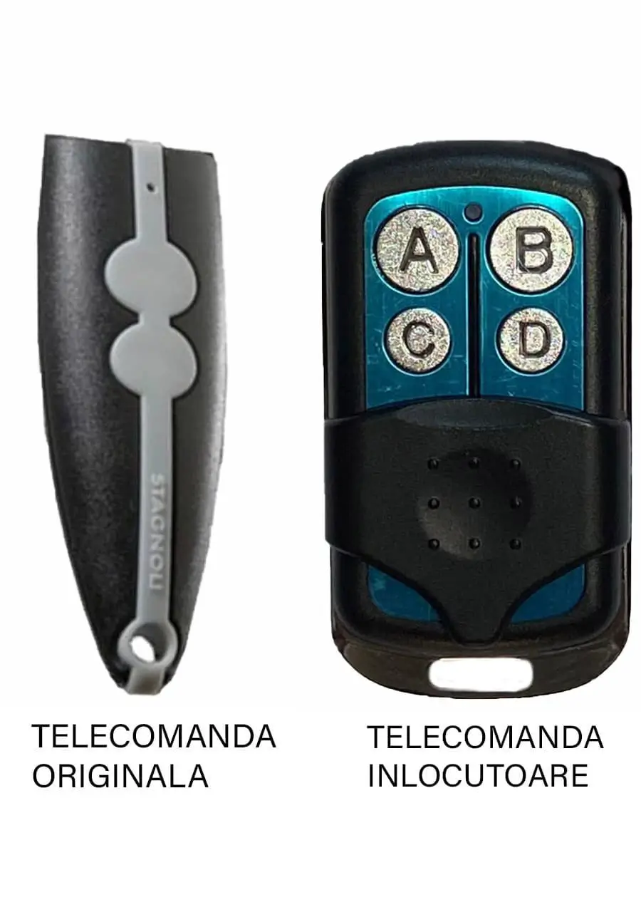 Telecomanda inlocuitoare poarta garaj Stagnoli Venus AV222 2 butoane/ cod fix/ 433.92Mhz (591)