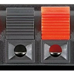 Terminal difuzor 4 poli de tip push rosu/negru panou Goobay