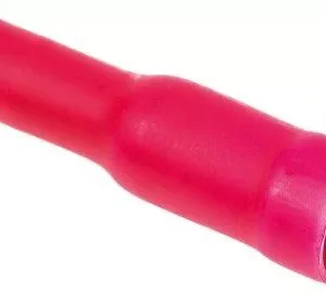 Terminal papuc rotund mama 4mm 0.5/1.5mm2 crimpat pe cablu rosu JST CVDAGF1.25-5