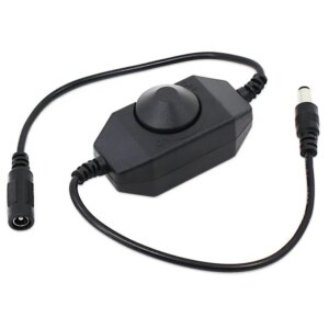 Variator dimmer de tensiune 12V /2A montaj pe fir cu mufa mama-tata 5.5x2.1 mm