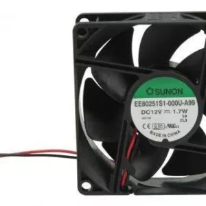 Ventilator 12V 3000RPM 34dB 220mA 80x80x25cm cu 2 fire 1.7W pe lagar Vapo Sunon