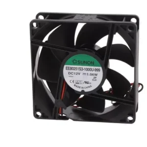Ventilator DC axial 12VDC 80x80x25 mm 55.77m 3/h 28dBA 2600rot/min 24AWG SUNON EE80251S3-1000U-999