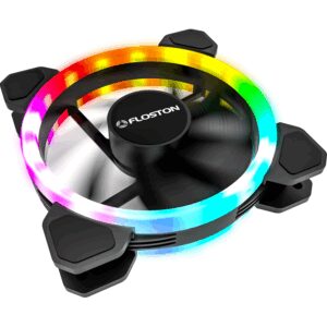 Ventilator HALO RAINBOW DUAL RGB LED 120x120x25mm 12V 5.1W 1200RPM 4-pin Floston